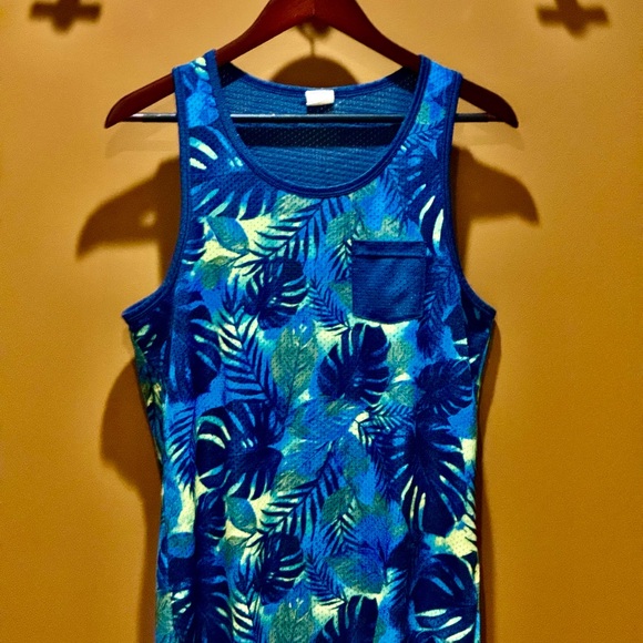 HOLLISTER Tropical Blue Leaf Print Tank Top - Picture 1 of 5